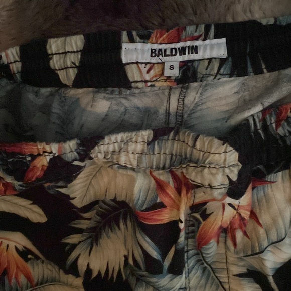 Baldwin tropical print hidden drawstring waist pants size S EUC! - Picture 2 of 5